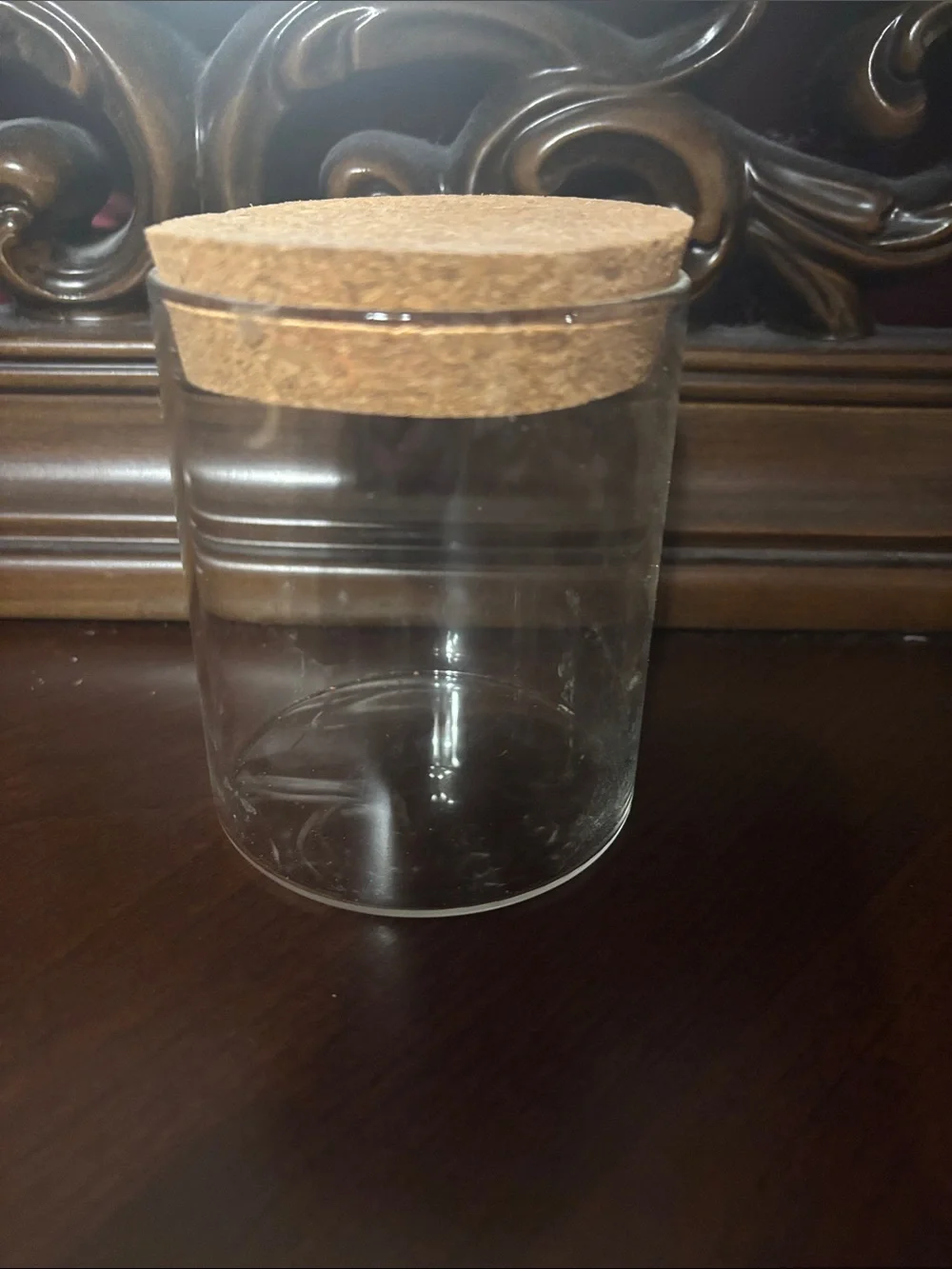 Clear Glass Storage Jar with Cork Lid